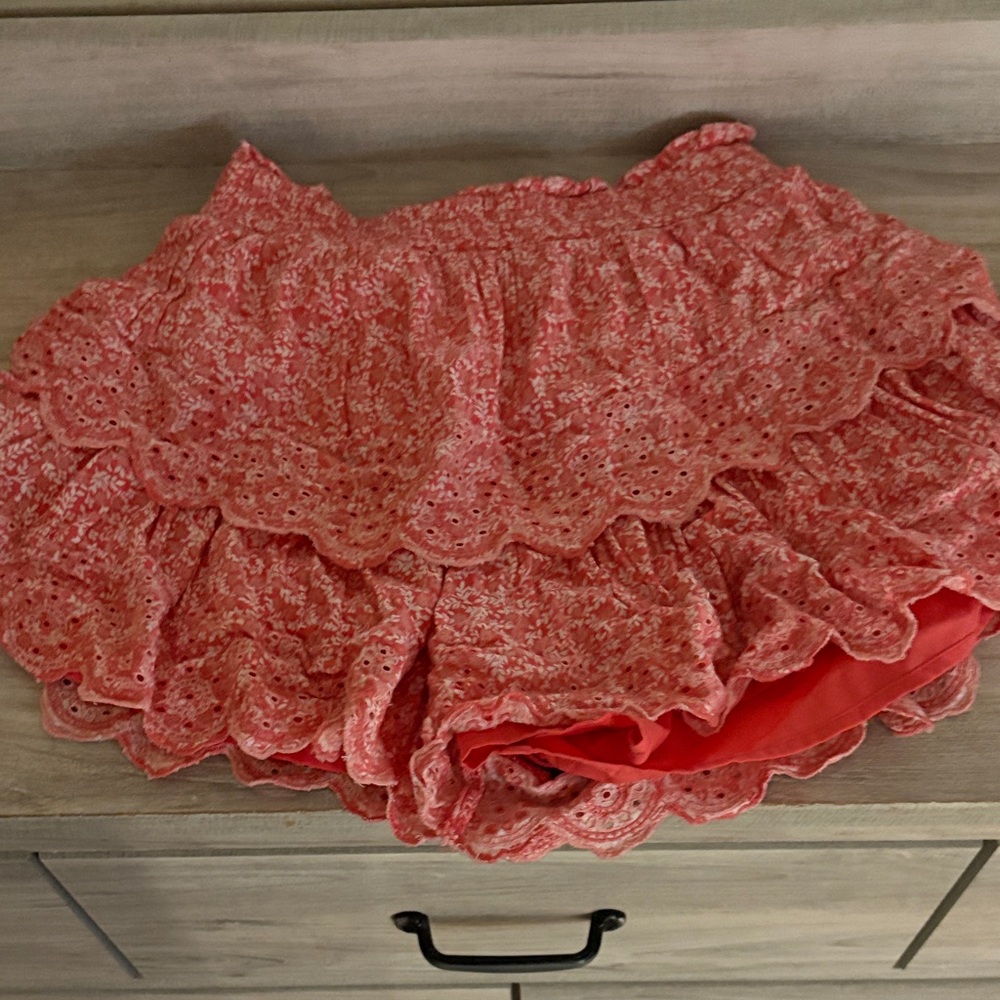 American Age Coral Lace Skirt